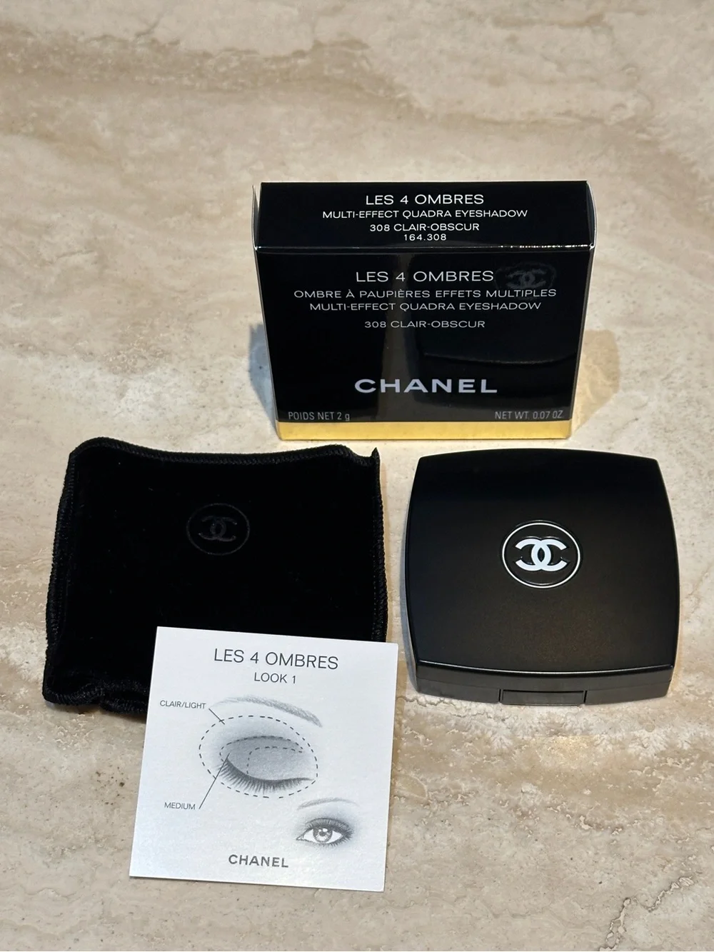 CHANEL LES 4 OMBRES MULTI-EFFECT QUADRA EYESHADOW - 308 CLAIR-OBSCUR
